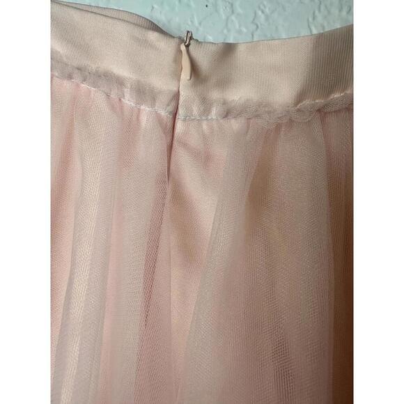 Women’s S Space 46 Pink Tulle Midi Skirt Fairy Ballet Romantic Zip Closure - Picture 4 of 7